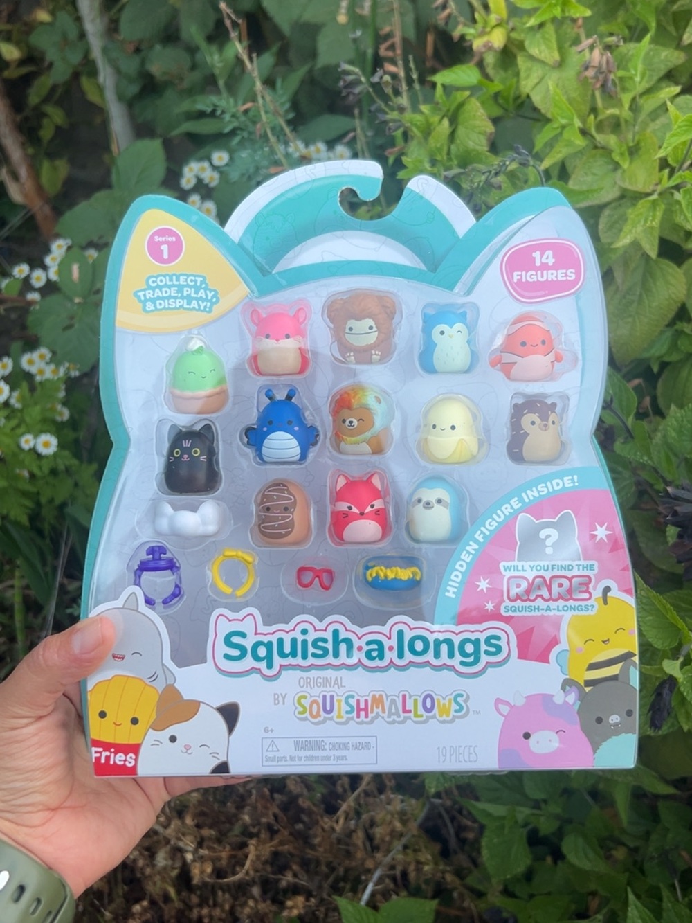 Squishmallows Squish-a-longs Mini Figure Pack - Teal & Multicolor